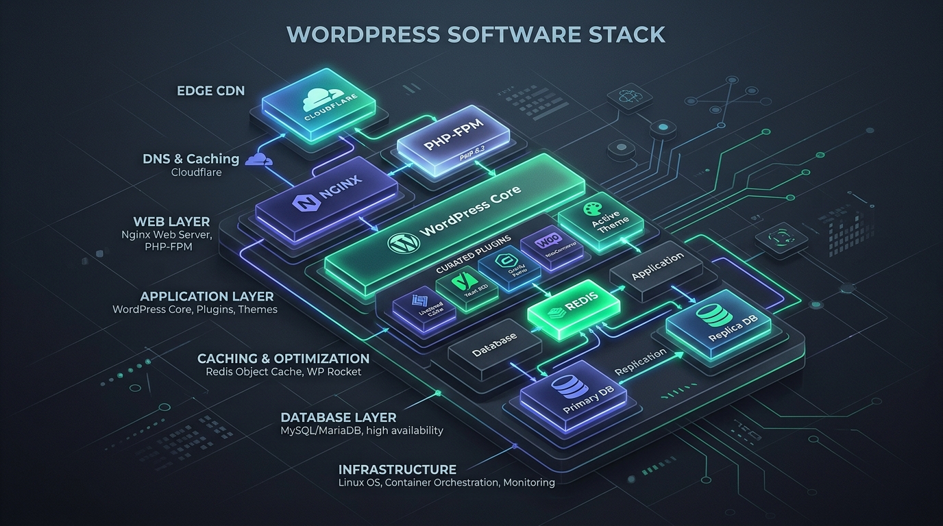 WordPress Software Stack Architecture