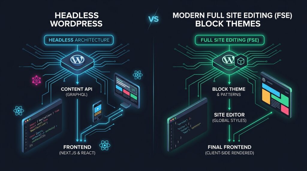 WordPress Headless vs Modern Block FSE: The 2026 Engineering Decision Framework